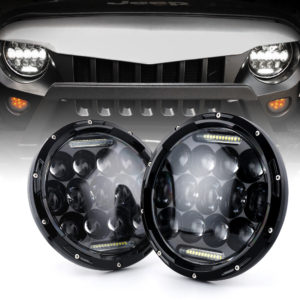 Xprite 7" 75W CREE LED Headlights With DRL For 1997-2018 Jeep Wrangler